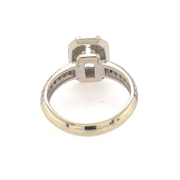 18K White Gold Emerald Cut Diamond Engagement Ring - Jewelry Design Gallery of East Windsor