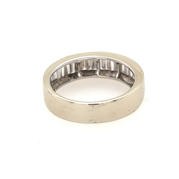 14K White Gold Baguette Diamond Wedding Band - Jewelry Design Gallery of East Windsor