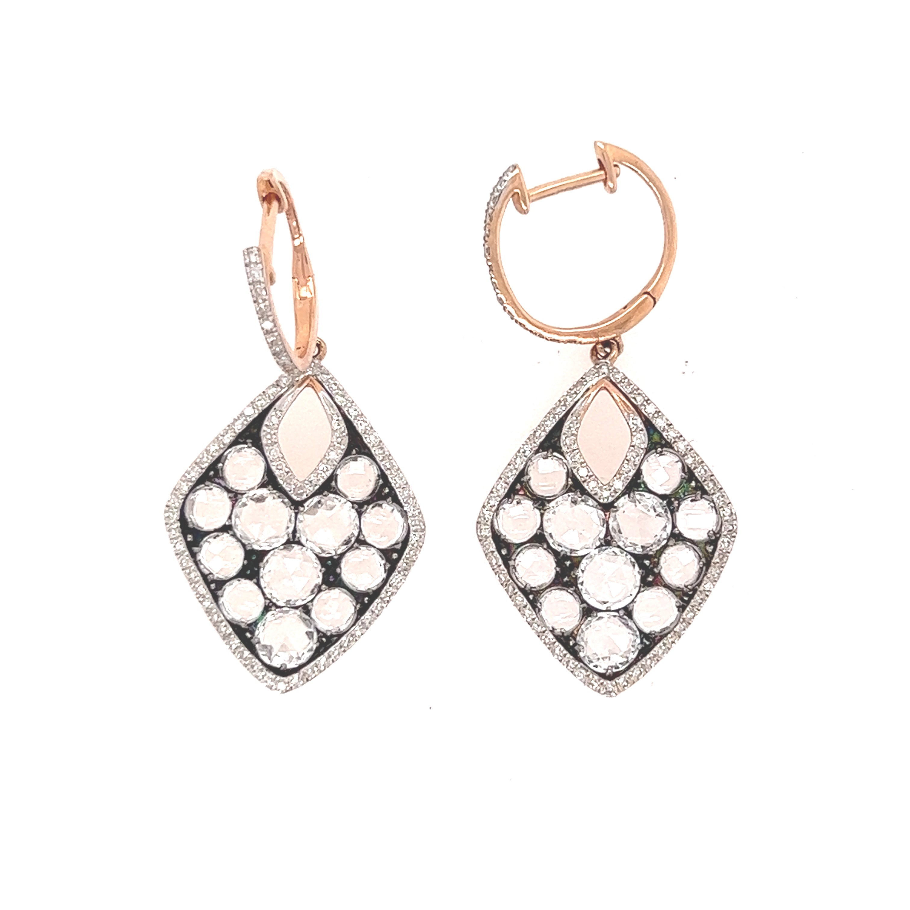 Rose Gold Diamond Drop Earrings online