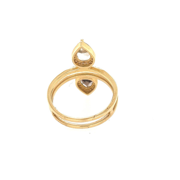 14K Yellow Gold Smokey Topaz, Green Amethyst and Diamond Ring - Jewelry Design Gallery of East Windsor