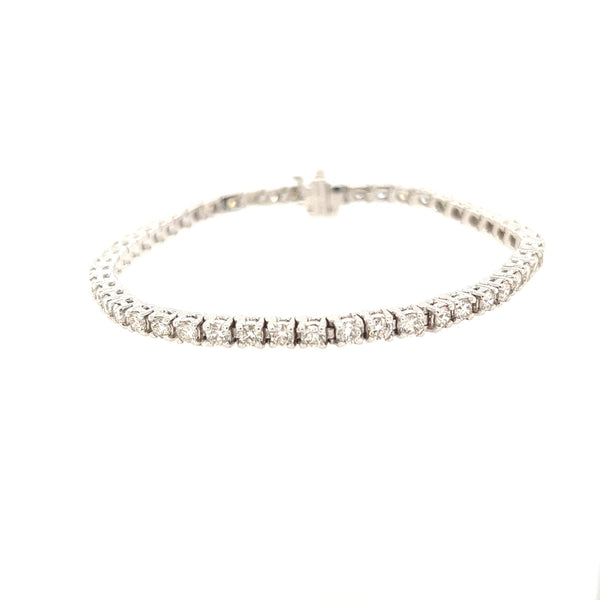 14K White Gold Diamond Tennis Bracelet - Jewelry Design Gallery of East Windsor
