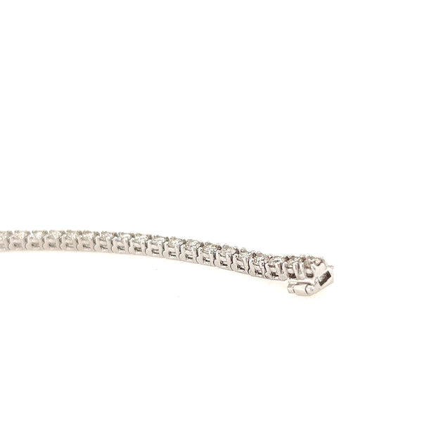 14K White Gold Diamond Tennis Bracelet 7"