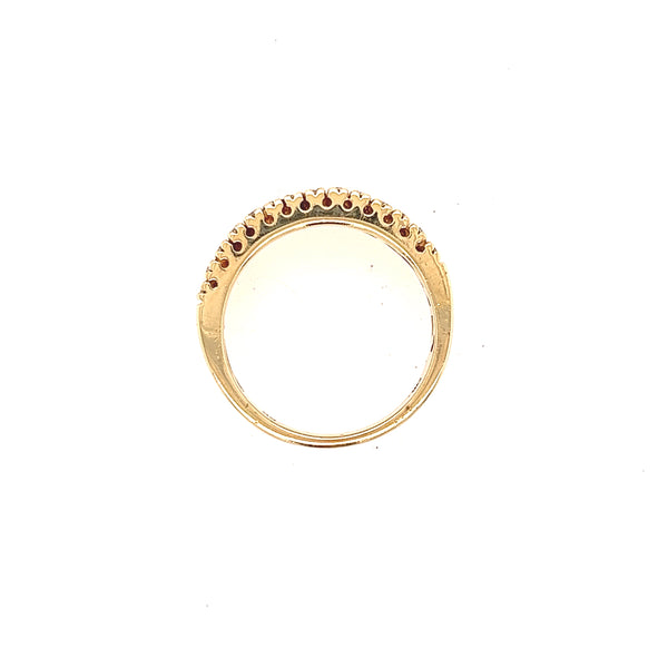 Ladies 14K Yellow  Gold Princess Cut Blue Sapphire Ring Size 7 US