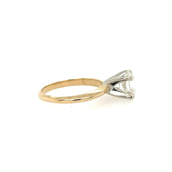 14K Yellow Gold Round Brilliant Cut Diamond Solitaire Engagement Ring - Jewelry Design Gallery of East Windsor