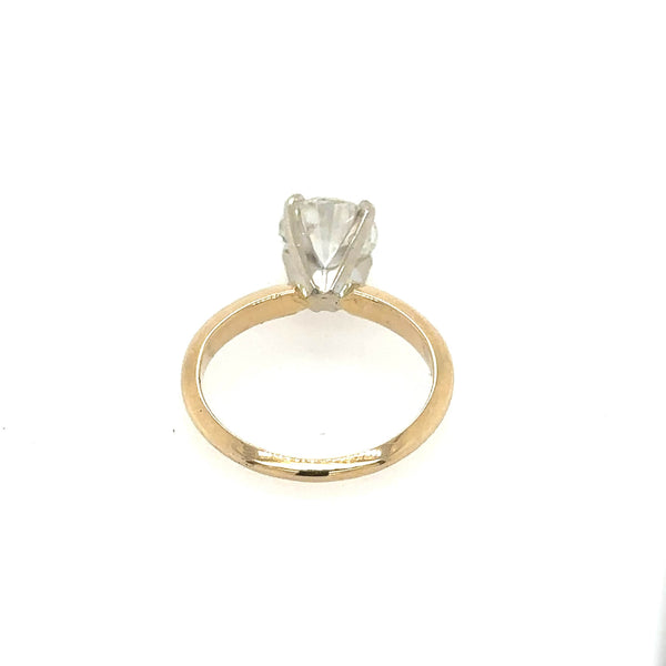 14K Yellow Gold Round Brilliant Cut Diamond Solitaire Engagement Ring - Jewelry Design Gallery of East Windsor