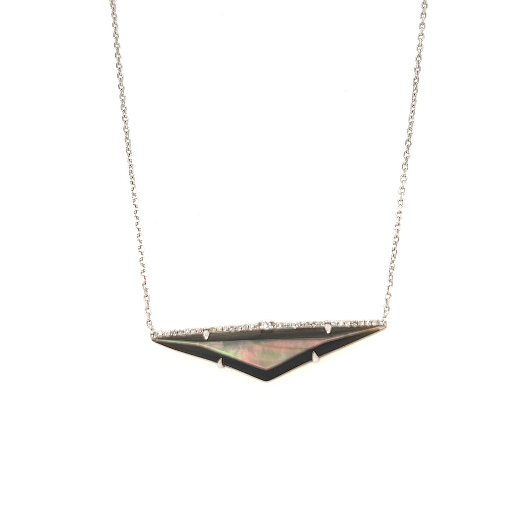Moonstone Triangle Cut Gemstone Charm Necklace By Auren |  notonthehighstreet.com